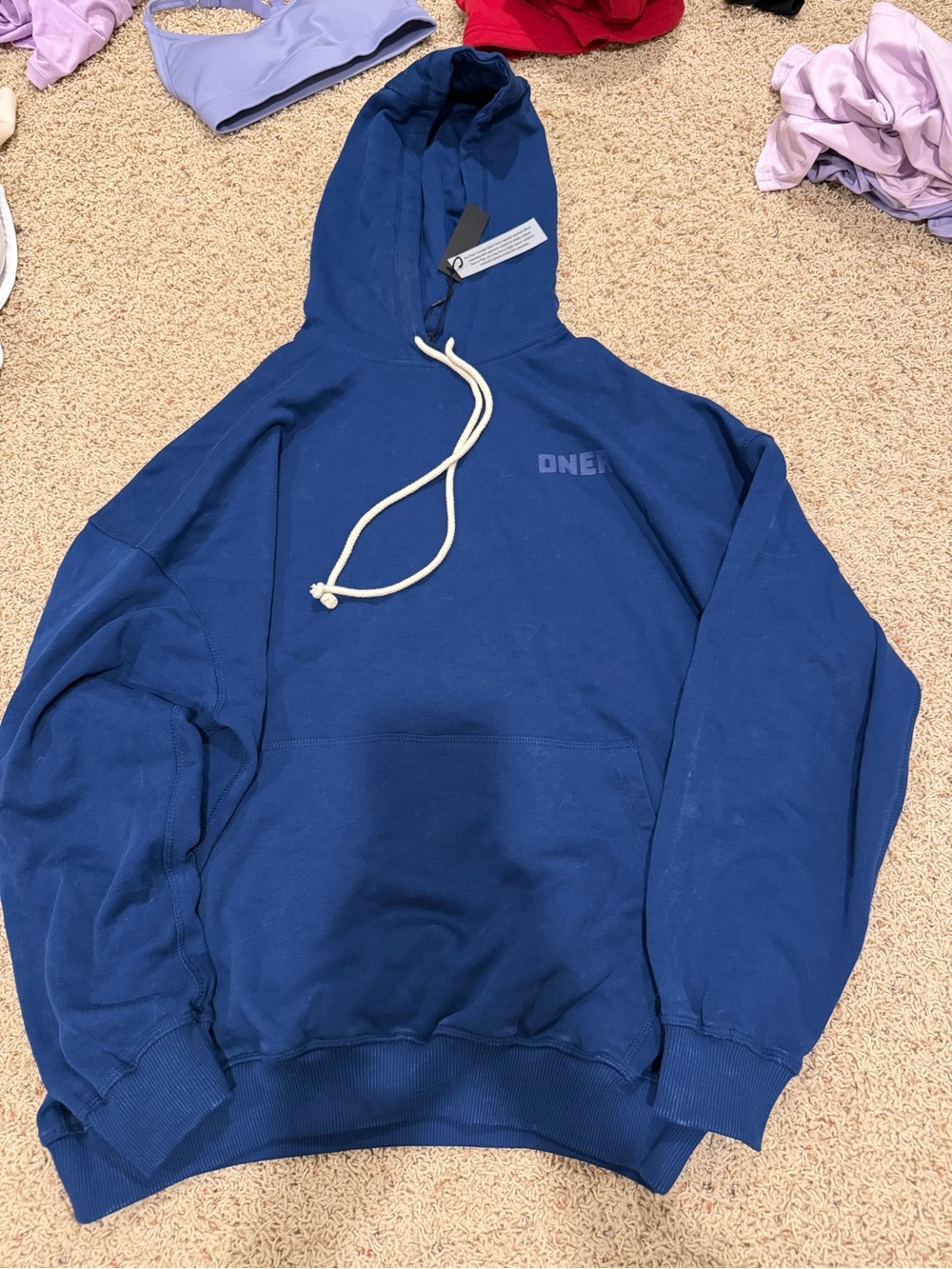 Oner Active Vintage Navy Blue Hoodie
